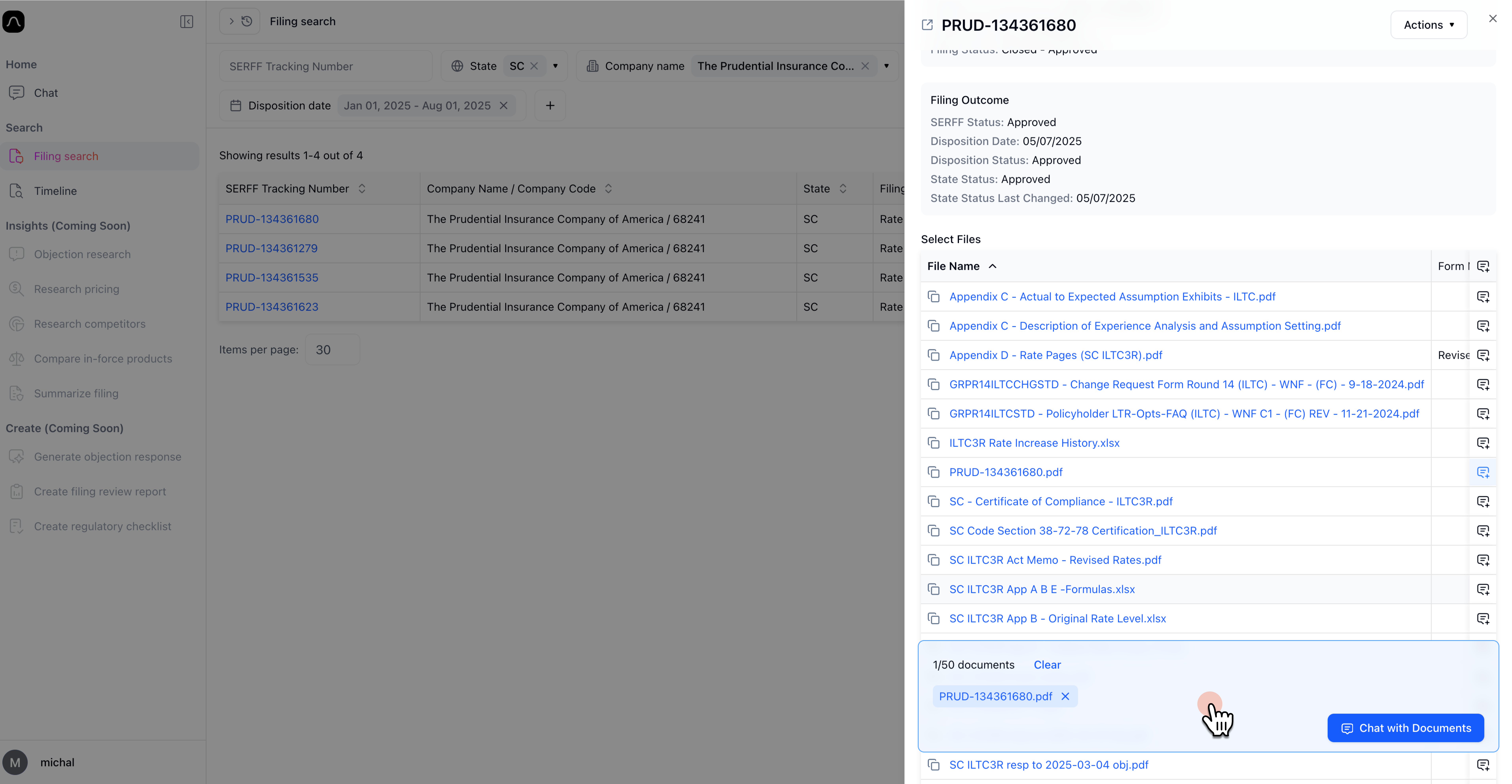Document added confirmation